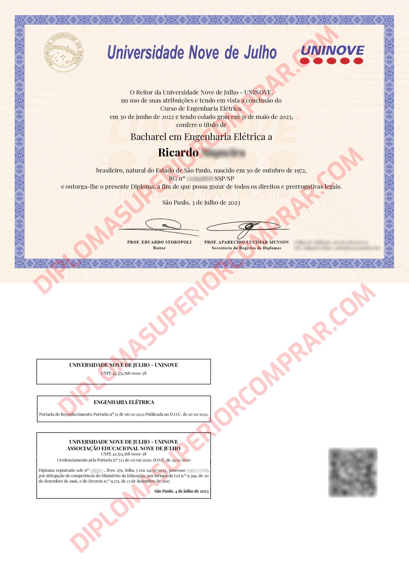 Comprar Diploma Uninove