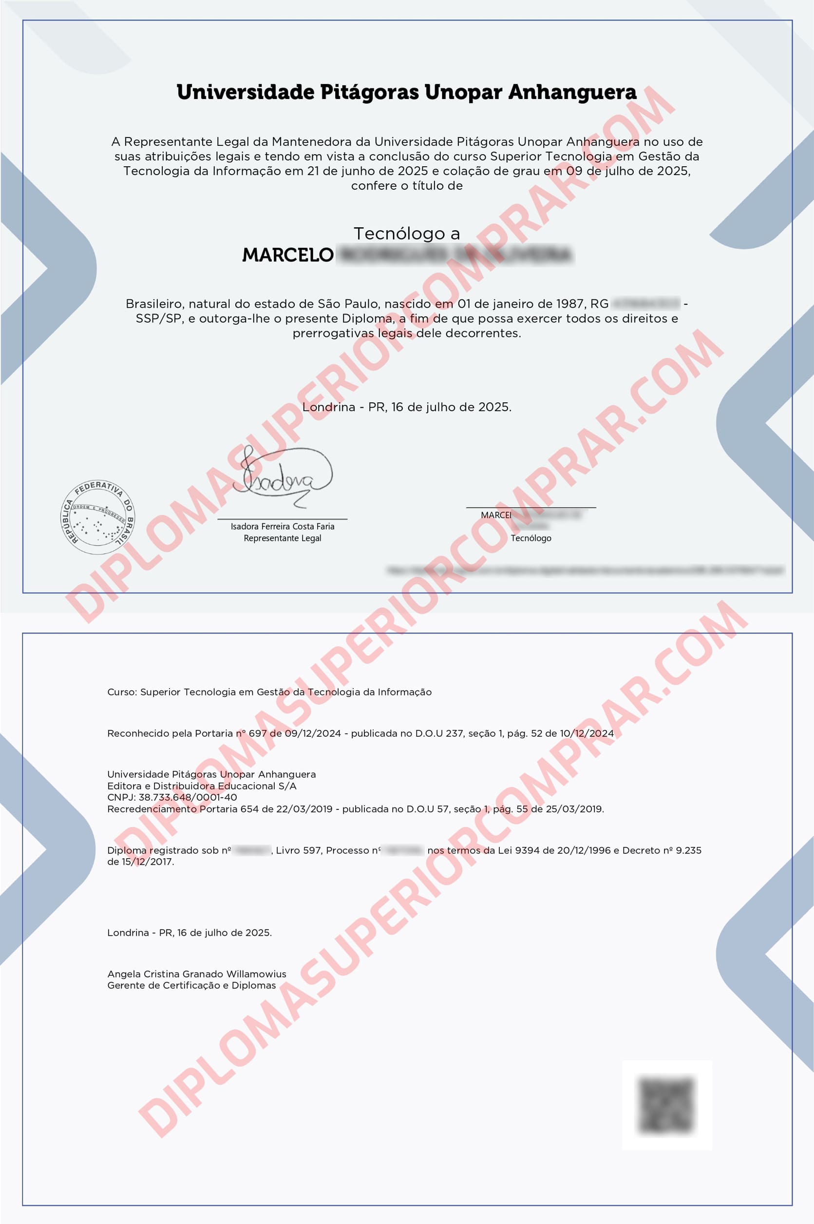 Comprar Diploma Unopar